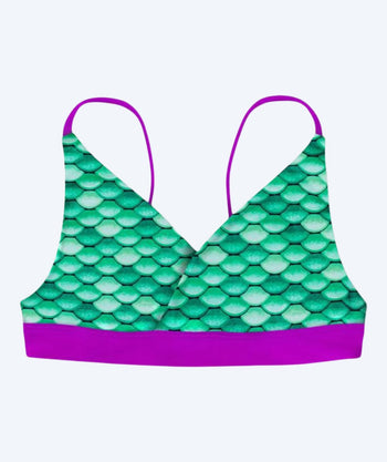 Fin Fun havfrue bikinitopp til jenter - Celtic Green