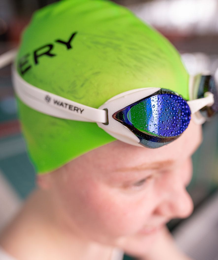 Watery Elite svømmebriller - Poseidon Ultra Mirror - Svart/sølv