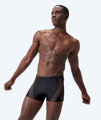 Speedo aquashorts til menn - Duo Logo Print - Svart/grønn