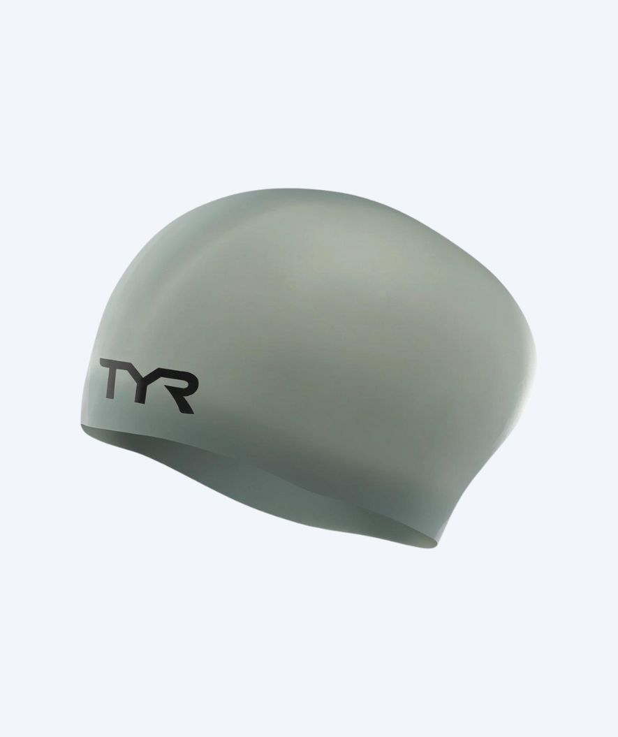TYR badehette til langt hår - Silicone - Grå