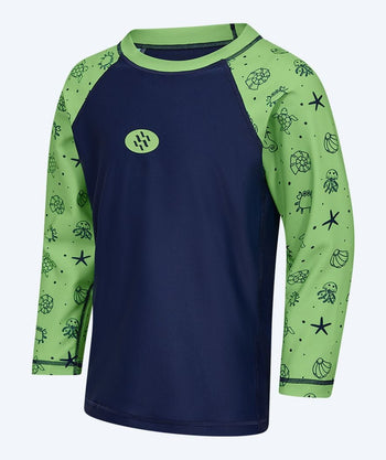 Watery UV-trøye til barn - Brandman Langermet - Grønn/blå