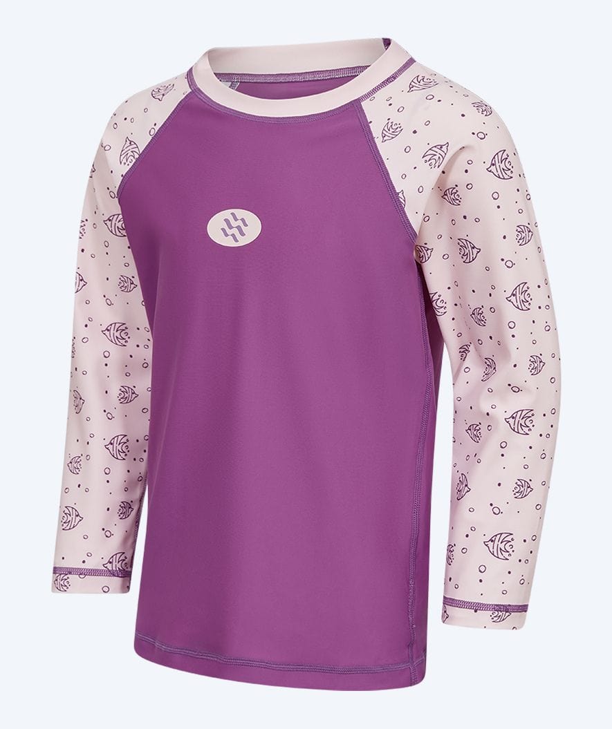 Watery UV-trøye til barn - Brandman Langermet Rashguard - Rosa/lilla