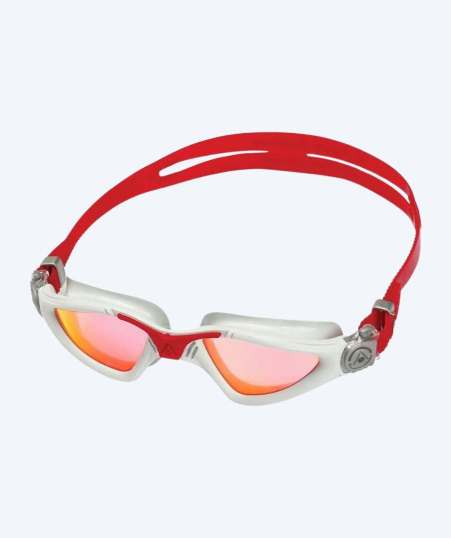 Aquasphere mosjons svømmebriller - Kayenne Titanium - Rød/grå