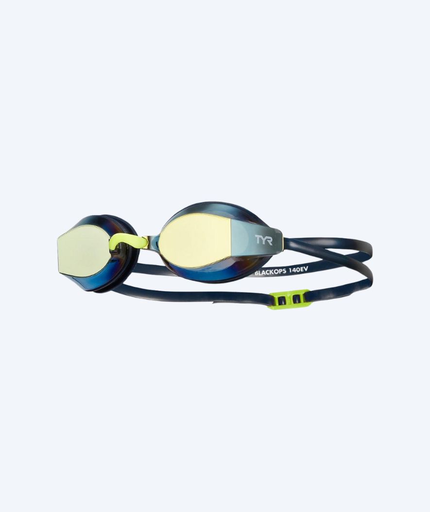 TYR svømmebriller - Blackops 140 EV Mirrored - Mørkeblå/gull
