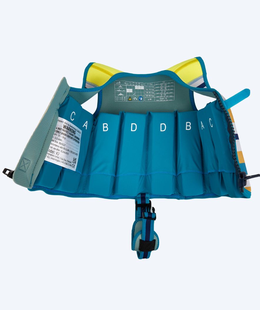 Konfidence svømmevest til barn (2-12) - Original - Gul/blå