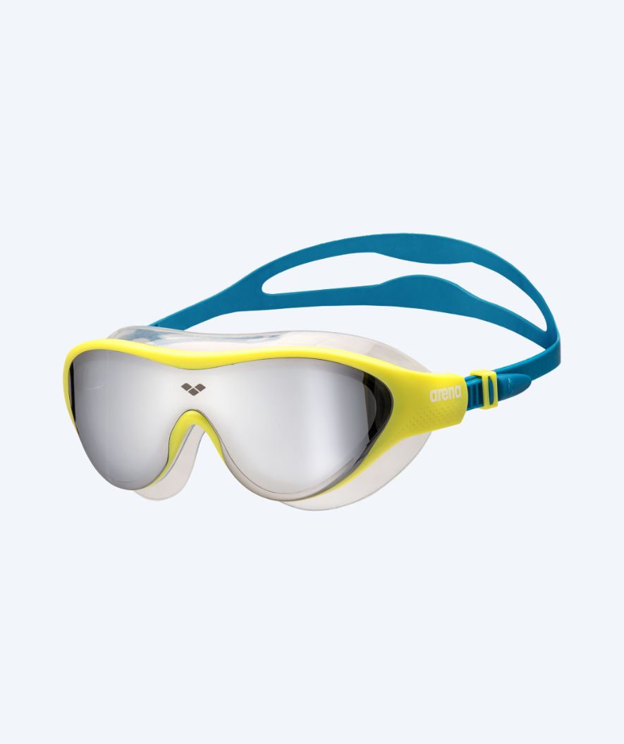 Arena svømmebrille til barn (6-12) - The One - Gul/sølv (Speil linse)
