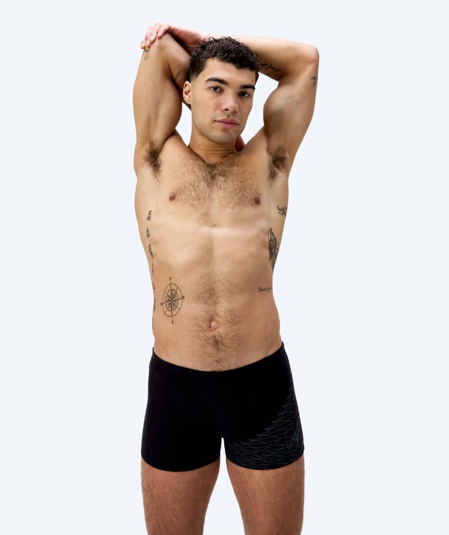 Speedo aquashorts til menn - Medley Logo - Svart/mørk grå