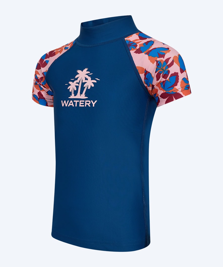 Watery UV-trøye til barn - Osiris Kortermet Rashguard - Lyserød/mørkeblå