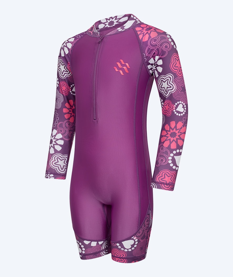 Watery UV-drakt til barn - Athena Langermet Rashguard - Lilla