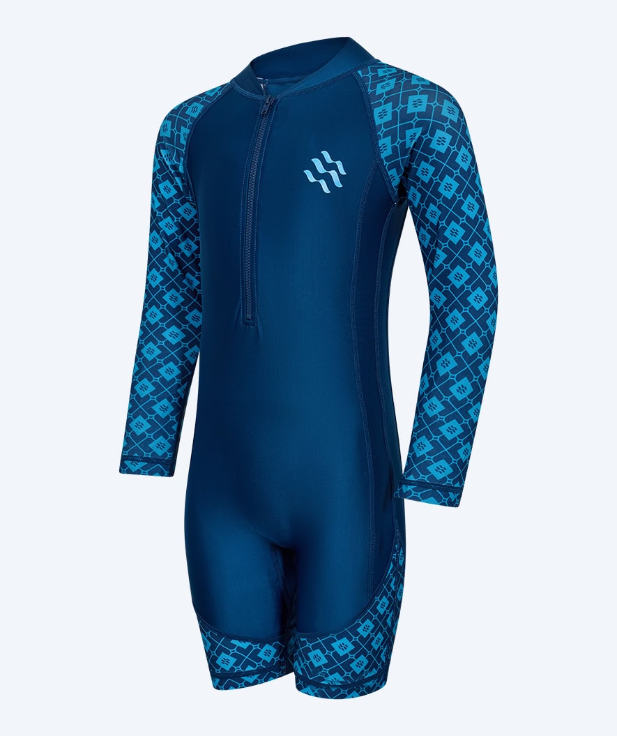 Watery UV-drakt til barn - Athena Langermet Rashguard - Mørkeblå