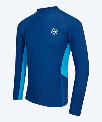 Watery UV-trøye til menn - Scylla Langermet Rashguard - Mørkeblå/lyseblå