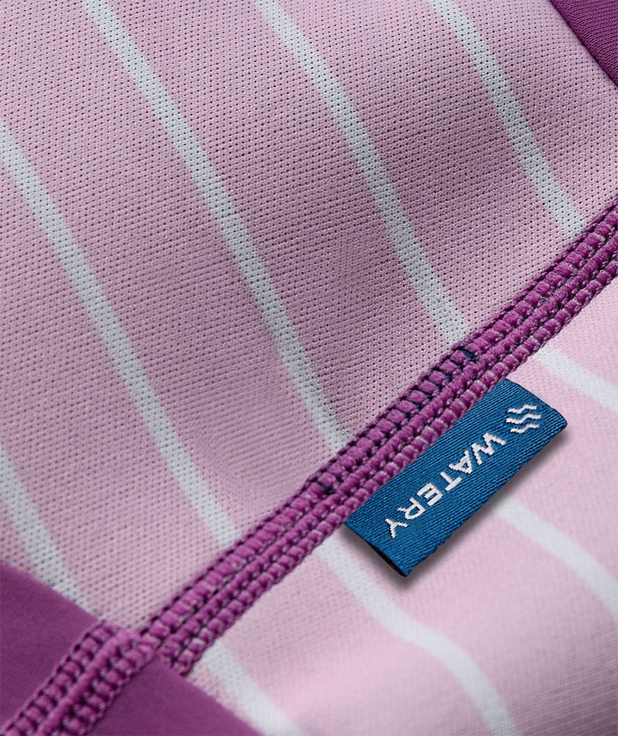 Watery bleiebadebukser til barn - Neoprene Swim Nappy - Purple Stripes