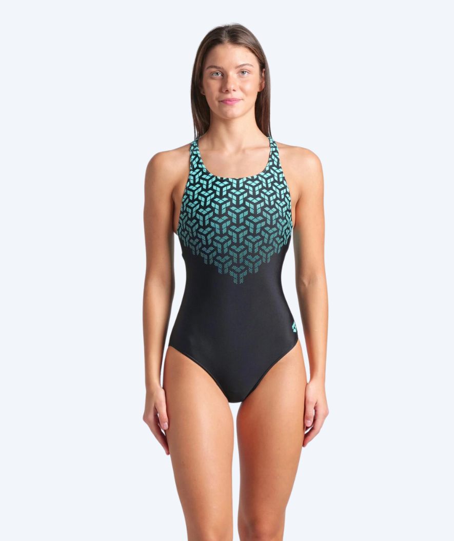 Arena badedrakt til damer - Kikko - Svart/lyseblå