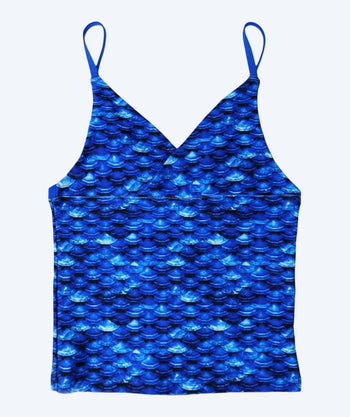 Fin Fun tankini topp til jenter - Arctic Blue