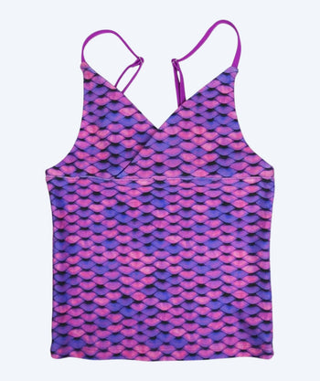 Fin Fun tankini topp til jenter - Asian Magenta (Lilla)