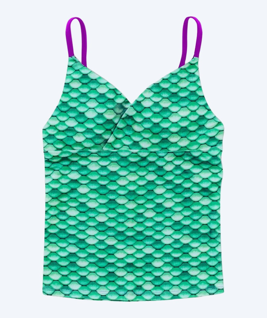 Fin Fun tankini topp til jenter - Celtic Green