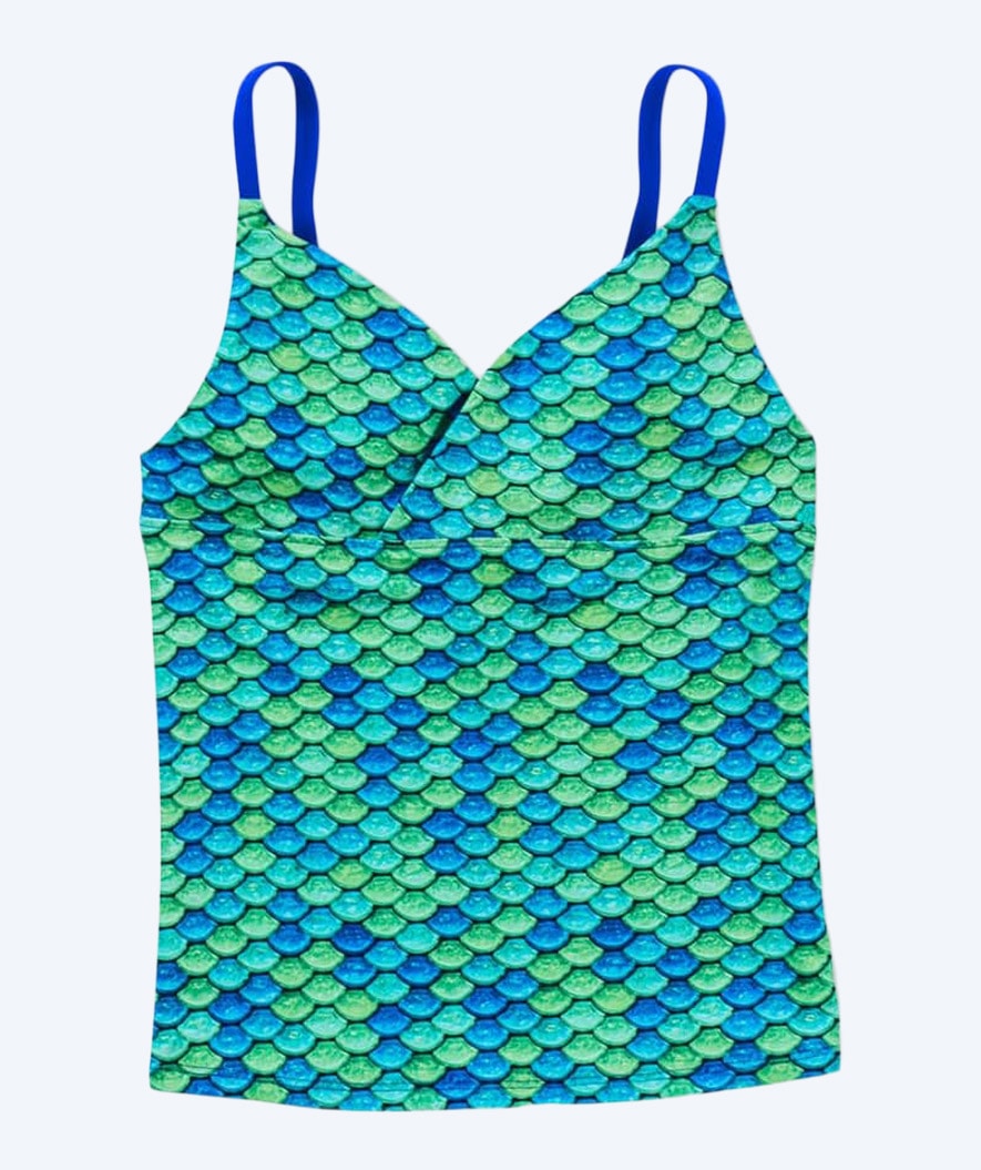Fin Fun tankini topp til jenter - Aussie Green