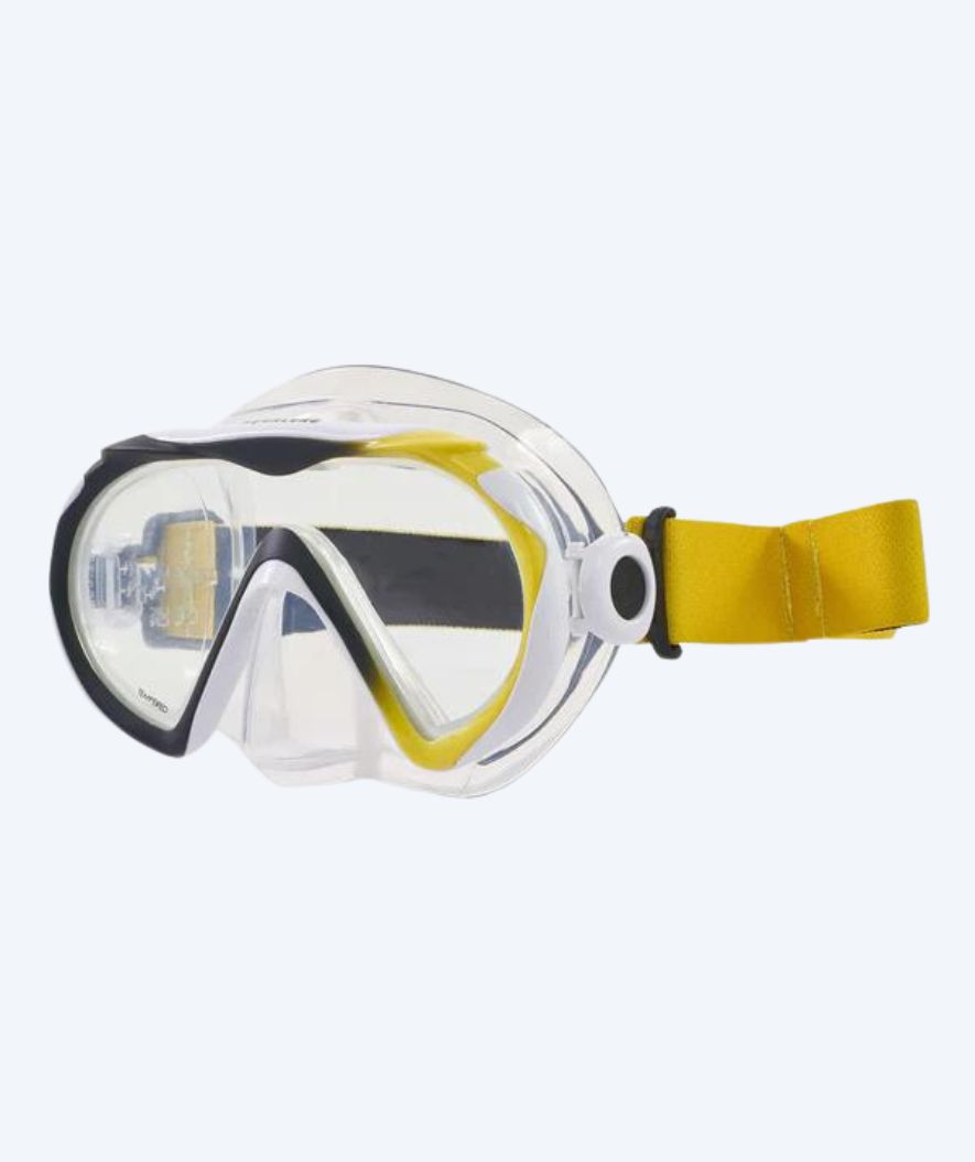 Aqualung dykkermaske til voksne - Compass - Svart/gul