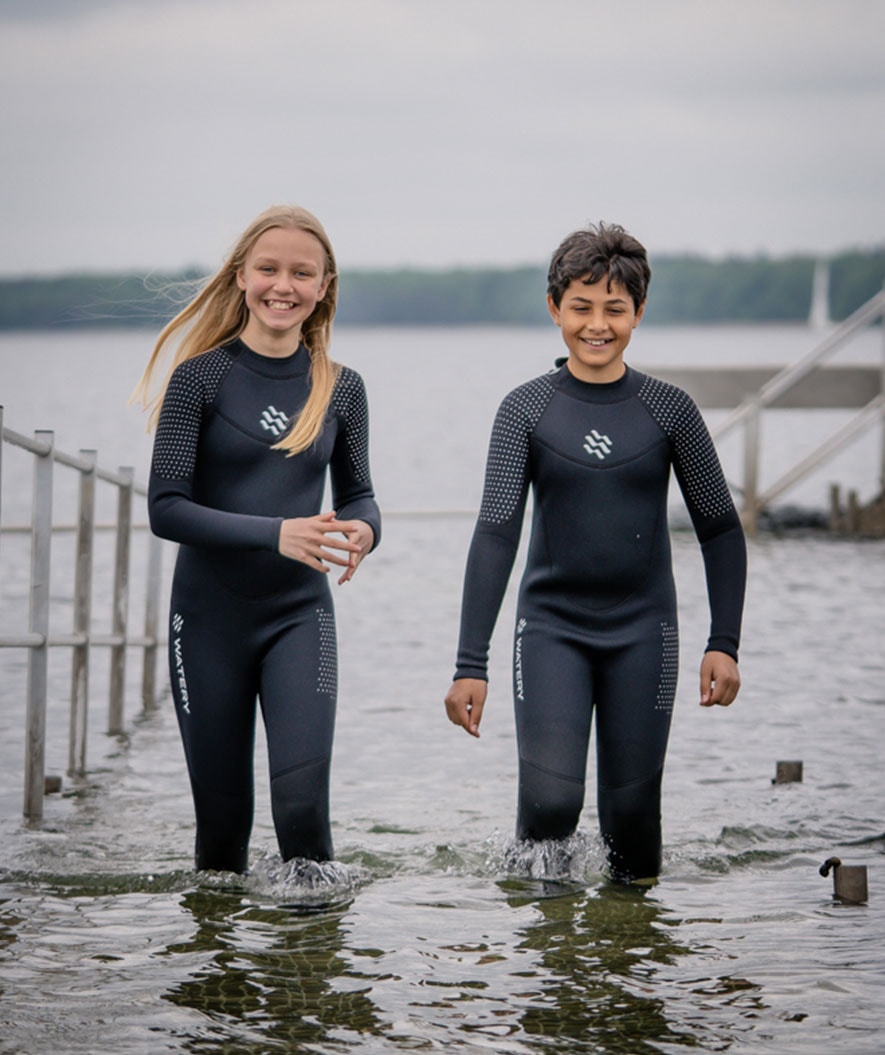 Watery våtdrakt til barn - Hedgehog (3mm) - Svart