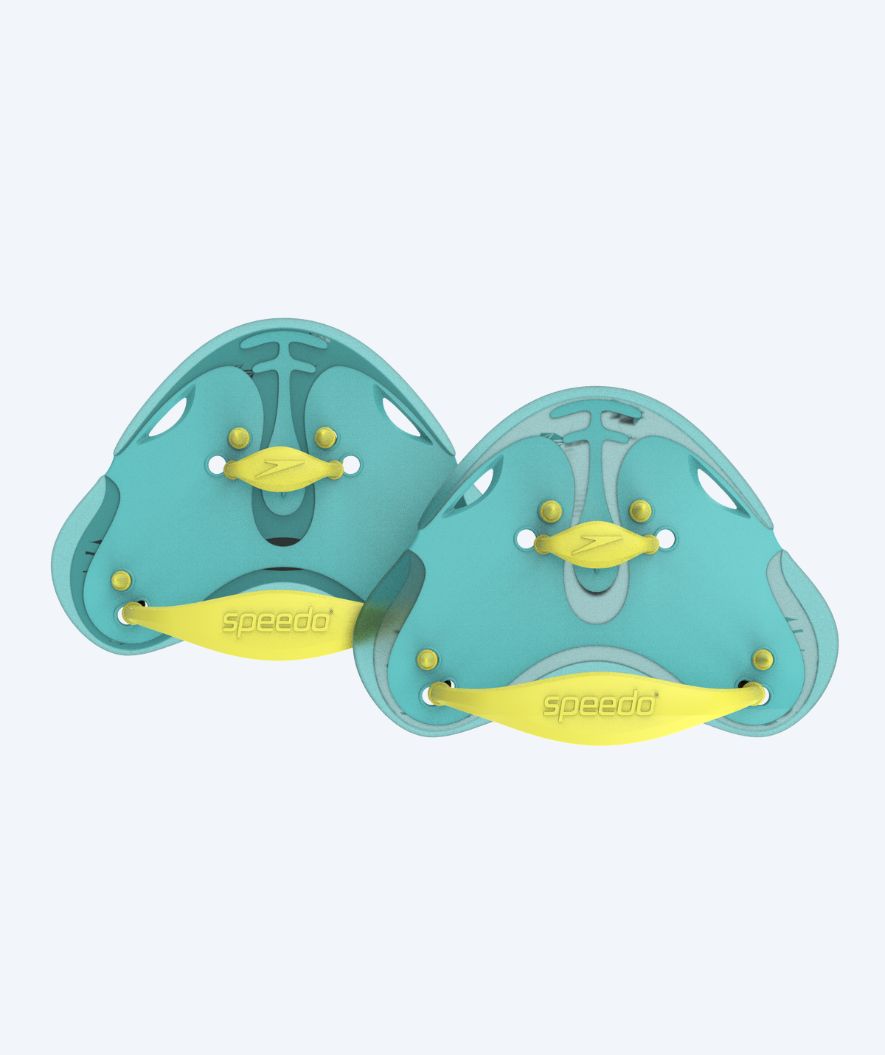 Speedo finger paddles - Turkis/gul