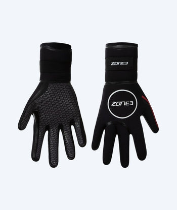 ZONE3 neopren hansker - Heat-Tech (3.5mm) - Svart/Rød