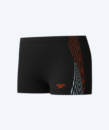 Speedo aquashorts til gutter - Plastisol Placement - Svart/rød