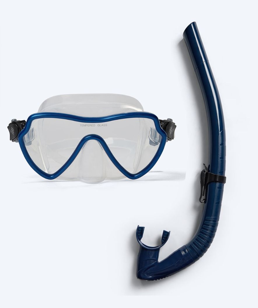 Watery Combo snorkelsett for voksne (+15) - Fraser/Coast - Blå/mørkeblå