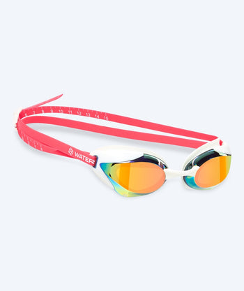 Watery Elite svømmebriller - Poseidon Ultra Mirror - Rosa/gull