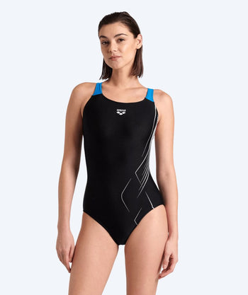 Arena badedrakt til damer - Swim Pro Back Dive - Svart/Lilla