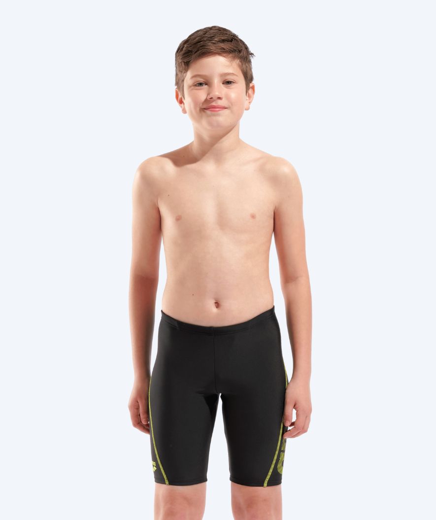 Arena lange badebukser til gutter - Logo - Svart/grønn