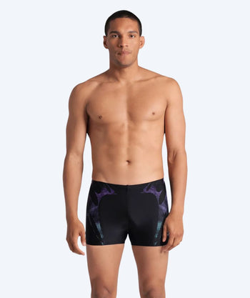Arena trunks til menn - Spider Web - Svart/lilla