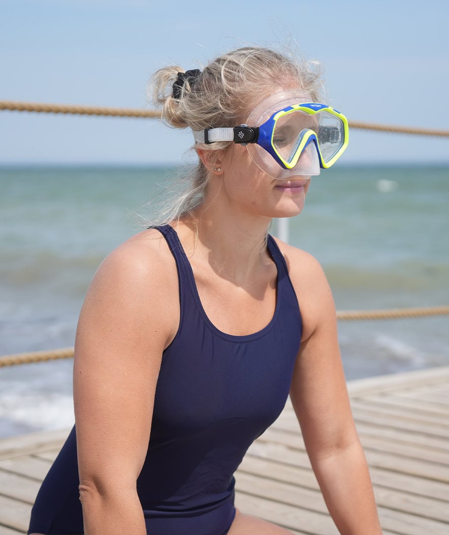 Watery Combo snorkelsett til voksne (fra 15 år) - Leach - Blå/gul