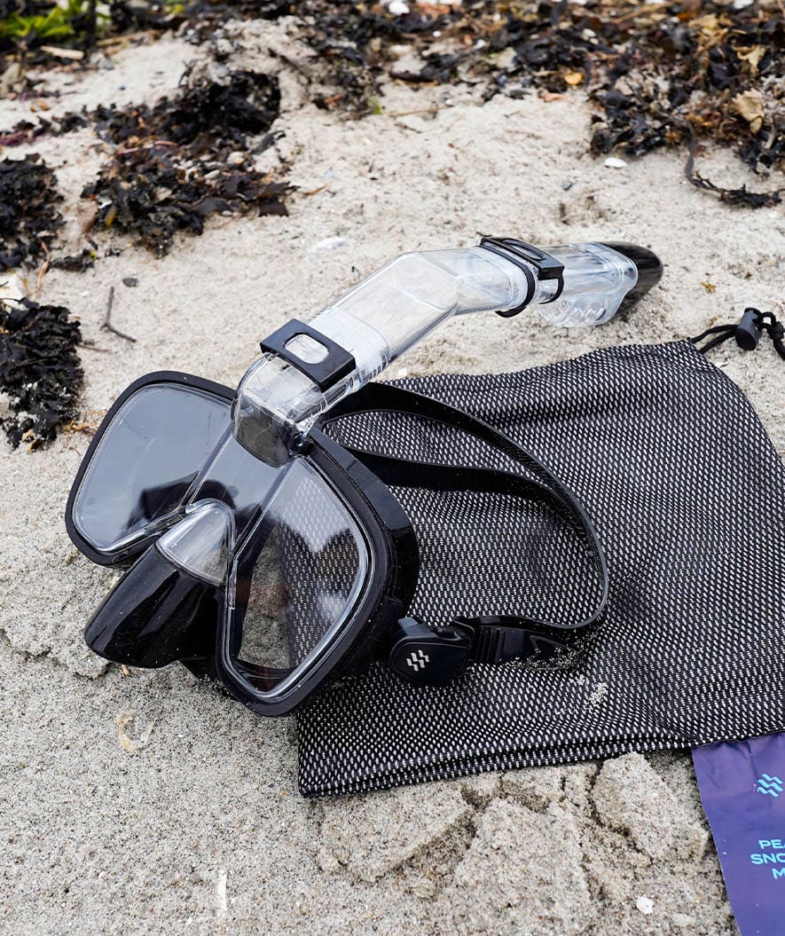 Watery full face snorkelmaske til voksne - Pearl - Svart