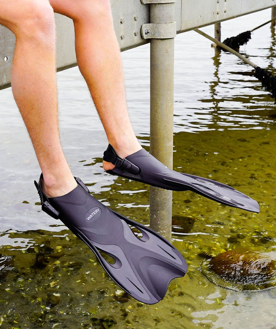 Watery korte svømmeføtter - Fisher - Svart