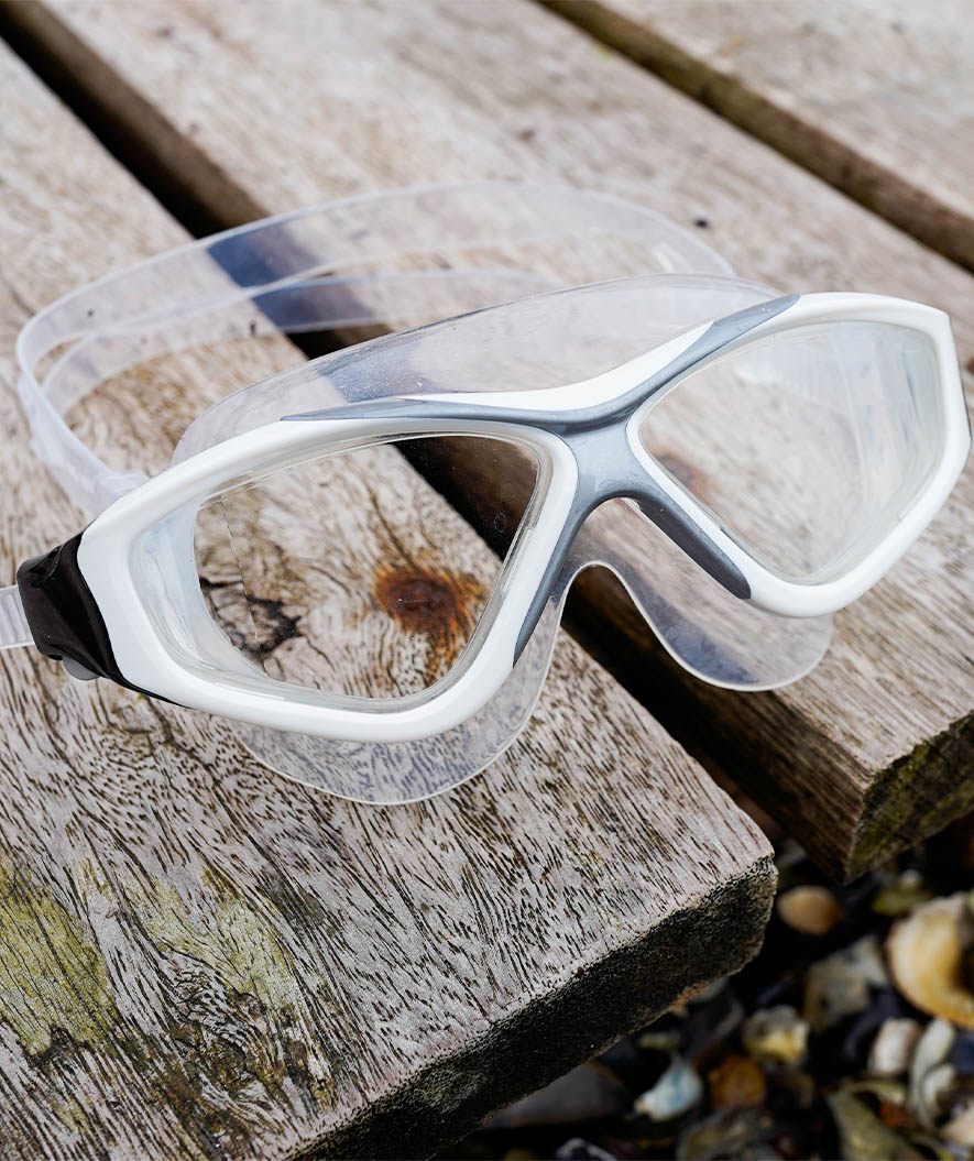 Watery svømmemaske til voksne - Mantis - Hvit/grå