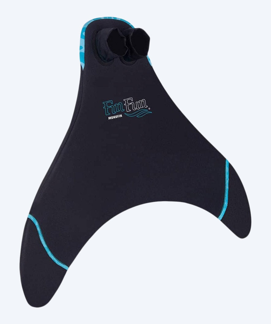 Fin Fun havfrue monofinne til barn - svart/lyseblå