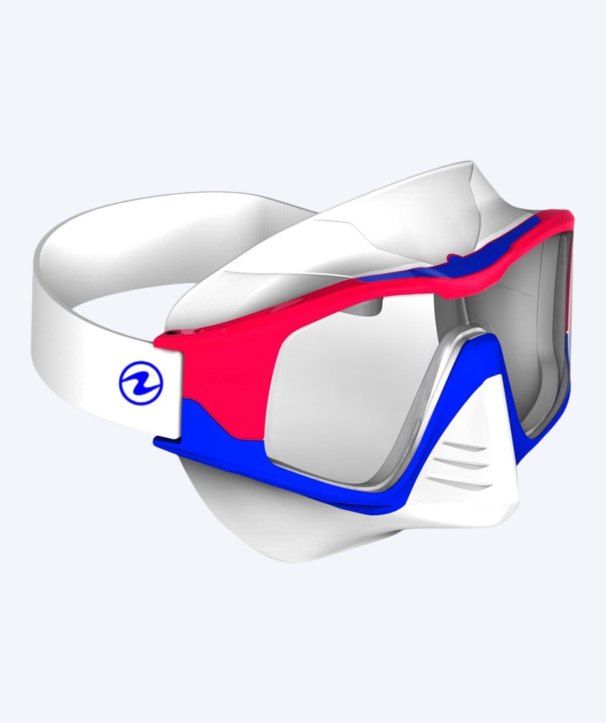 Aqualung dykkemaske til voksne - Vita - Blå/rød