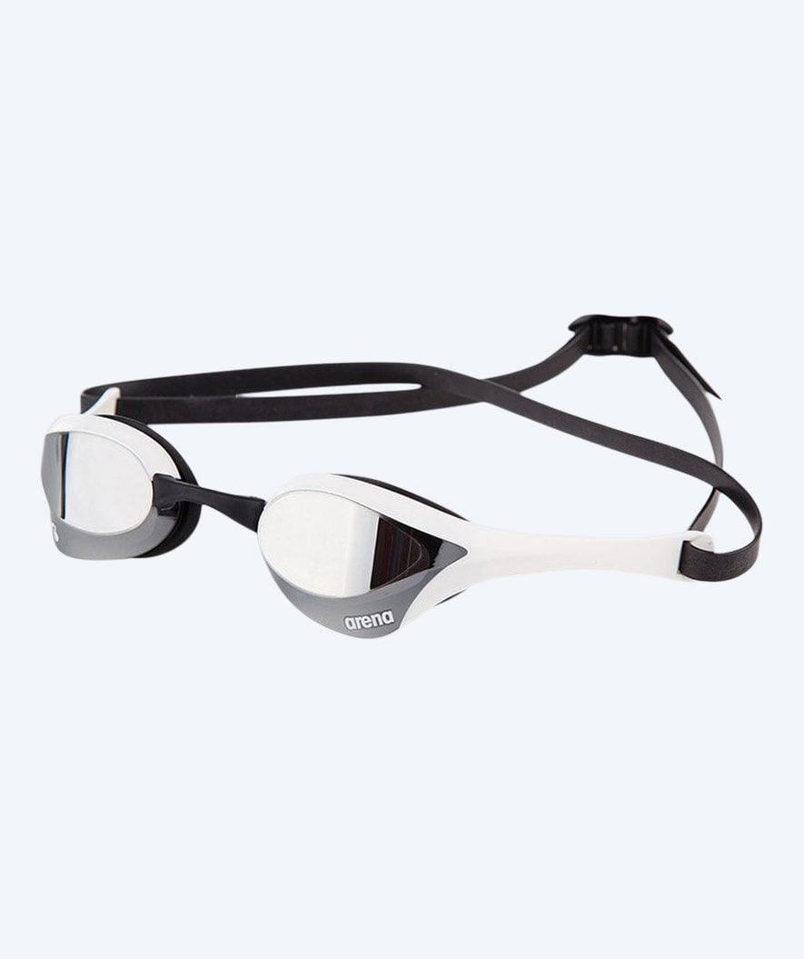 Arena Elite svømmebriller - Cobra Ultra SWIPE Mirror - Hvit/sølv