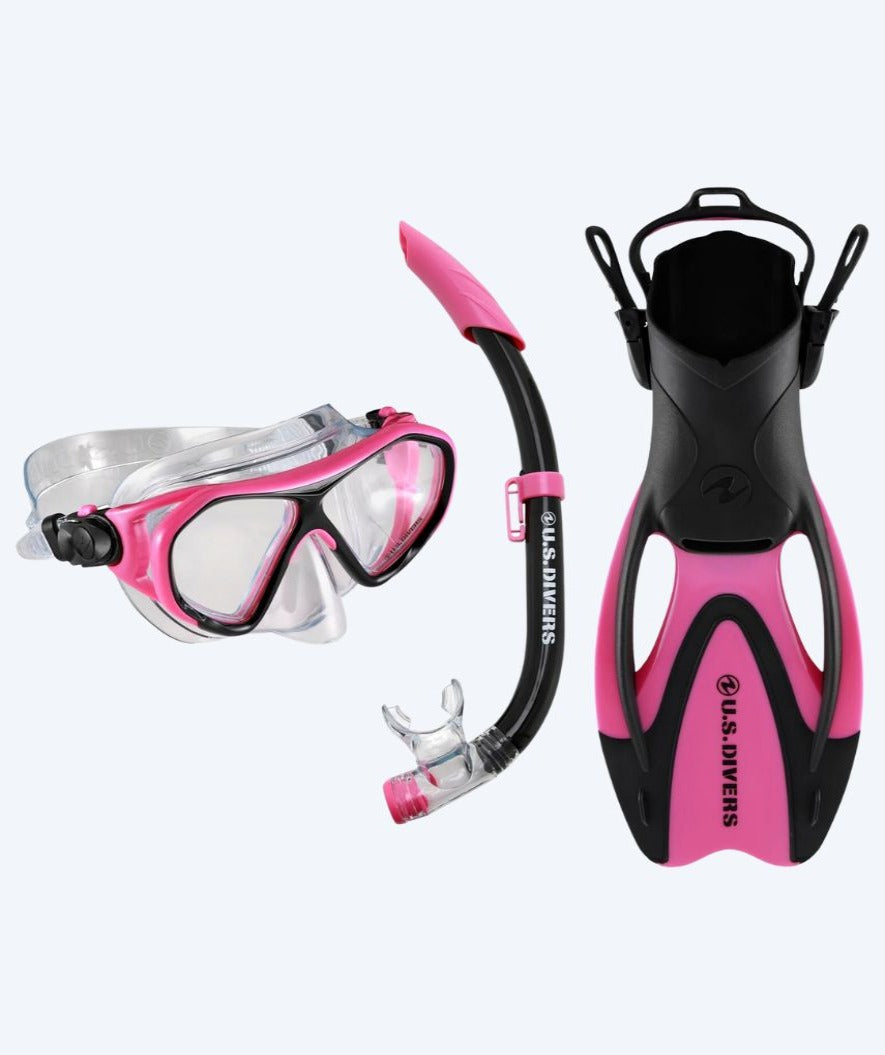 Aqualung snorkelsett til barn (8-18) - Dorado II - Rosa/svart