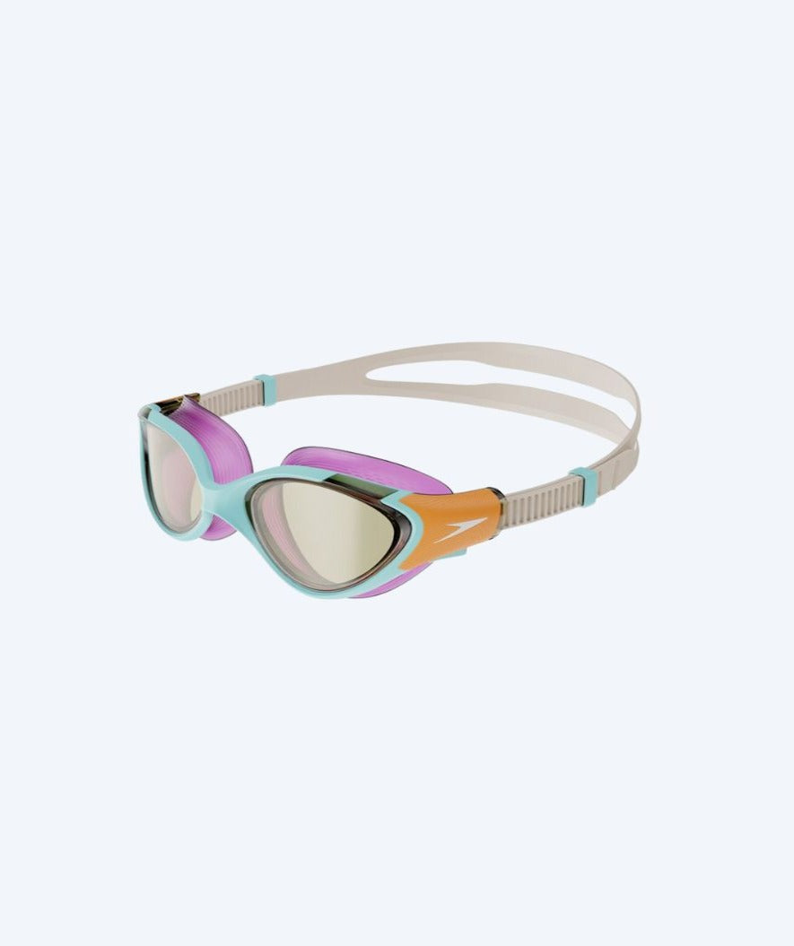 Speedo svømmebriller til damer - Biofuse 2.0 - Blå/oransje