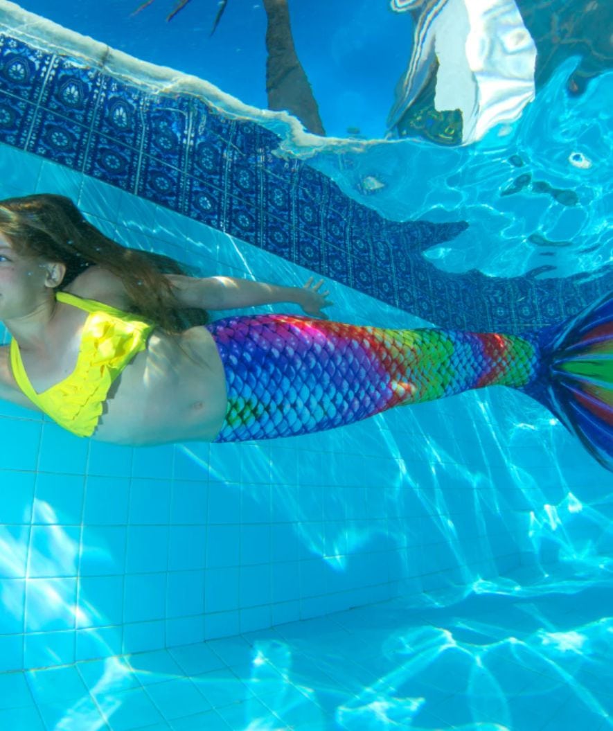 Fin Fun havfruehale til barn - Sett - Rainbow Reef