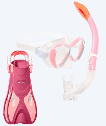 Watery snorkelsett til barn - Fisher/Triton - Rosa/lyserød