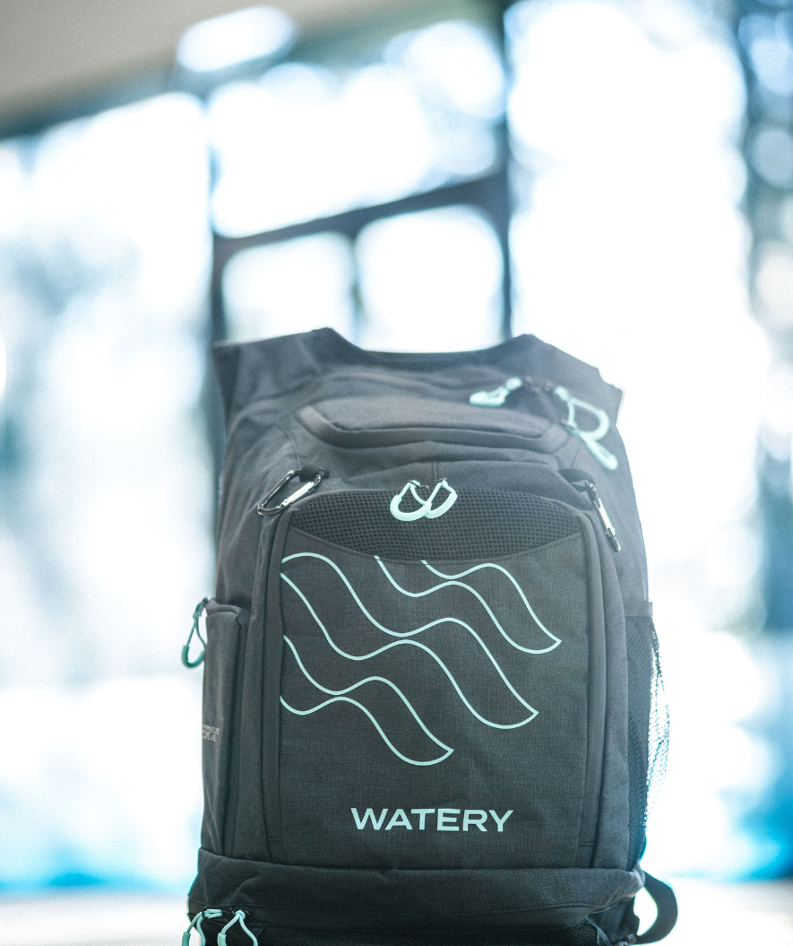 Watery svømmesekk - Viper Elite 45L - Mørkeblå/hvit