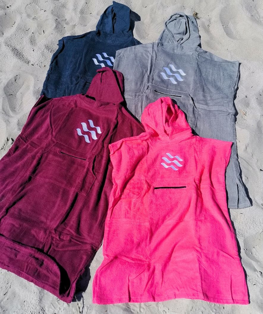 Watery badeponcho til barn (1-6) - Bomull - Mørkeblå