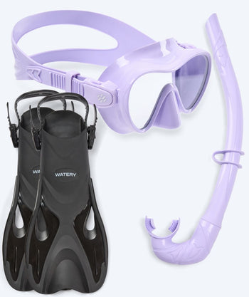 Watery snorkelsett til barn - Fisher/Cliff - Lilla