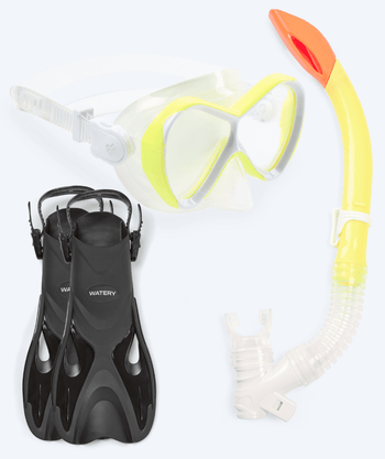 Watery snorkelsett til barn - Fisher/Triton - Gul