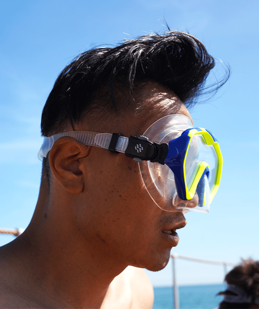 Watery Combo snorkelsett til voksne (fra 15 år) - Leach - Blå/gul