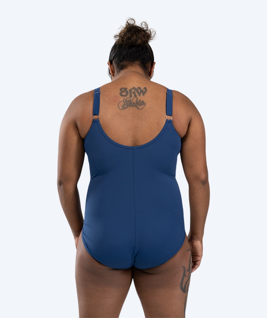 Watery badedrakt med innlegg til damer - Mystique Stripes - Mørkeblå