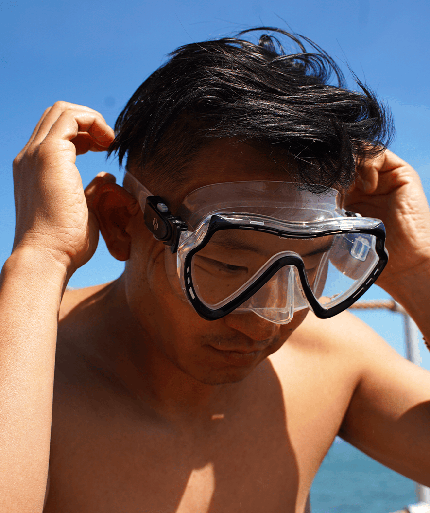 Watery dykkemaske til voksne (fra 15 år) - Nebula - Svart