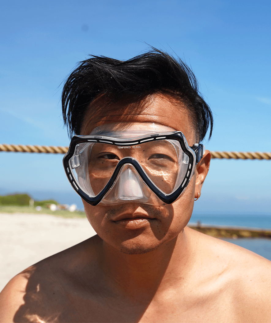 Watery dykkemaske til voksne (fra 15 år) - Nebula - Svart